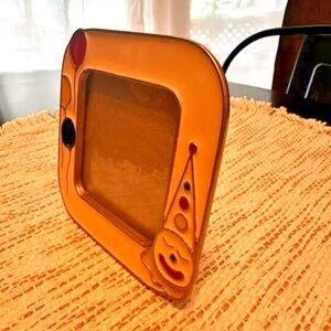 Orange Glass Picture Frame with Balloon Design